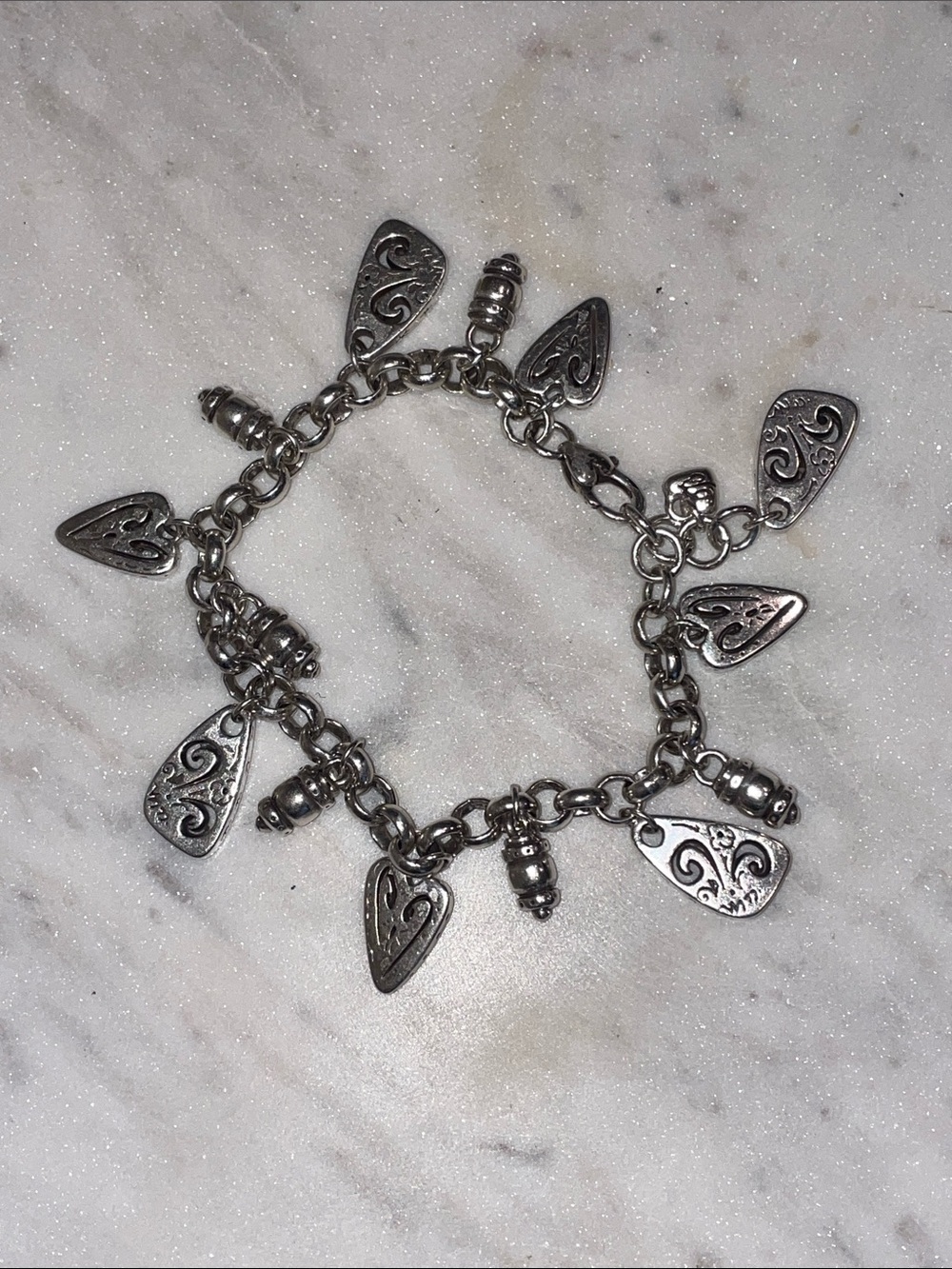 Brighton Brazilian Heart Dangle Charms Bracelet